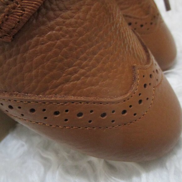 PERROQUET SHOES Boys Wingtip Oxford Leather laced shoes luggage New In Box Sz 27 - Picture 14 of 17